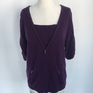 BCBC MaxAzria Zipper Sweater - 100% Cashmere